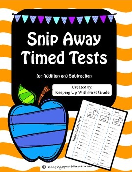 Preview of Snip Away Timed Tests: Addition and Subtraction