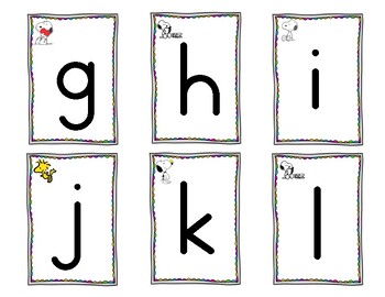 Snoopy Alphabet FlashCards by Bianca Botha | TPT
