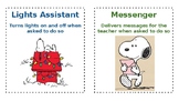 Snoopy / Peanuts Classroom Jobs (Editable)
