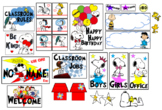 Snoopy/Peanuts Gang Total Classroom Set up