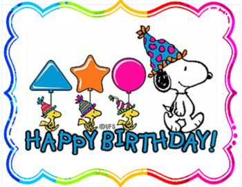 Snoopy Theme Birthday Chart by MirandaDroz1015