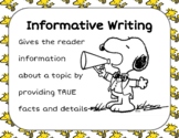 Snoopy themed - Types of Writing