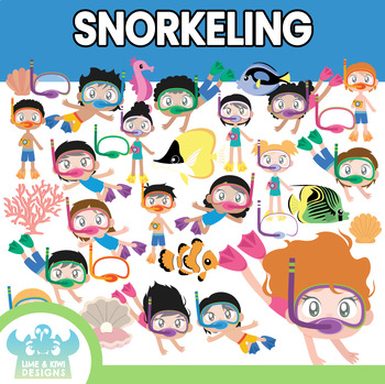 Preview of Snorkeling Clipart (Lime and Kiwi Designs)