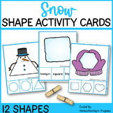 Snow 2D Shape Task Cards