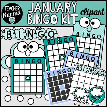 Preview of Snow BINGO Templates Kit for January & Winter BINGO Games
