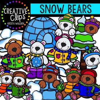 Snow Bears {Creative Clips Digital Clipart} by Krista Wallden ...