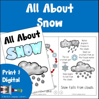 Preview of Snow Book Emergent Reader and Decodable | Print and Digital