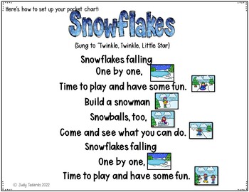 Snow Bundle! (5 Pocket Chart Activities) by Judy Tedards | TpT
