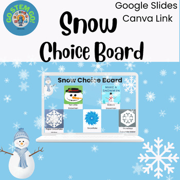 Preview of Snow Choice Board-Primary Technology-No Prep Digital Resource