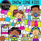 Snow Cone Kids Clipart {Summer Clipart}