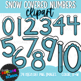 Snow Covered Numbers Clipart