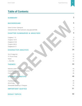 Snow Crash Literature Guide by SuperSummary