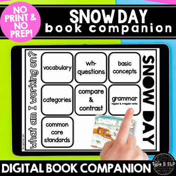 Preview of Snow Day: A No Print No Prep Digital Book Companion