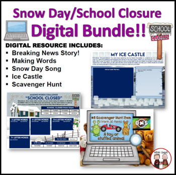 Preview of Snow Day Activities Digital Bundle
