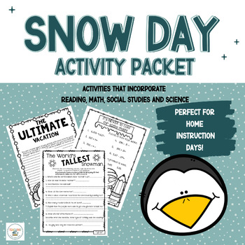 Preview of Snow Day Activity Packet #2 (Print and Digital)