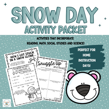 Preview of Snow Day Activity Packet (Print and Digital)
