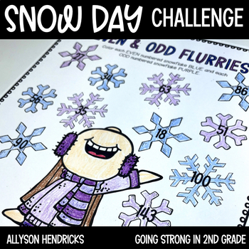 Preview of Snow Day Challenge - Print-N-Go Snow Day Activities January | February Printable