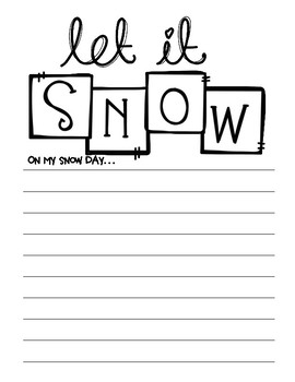 creative writing about snow