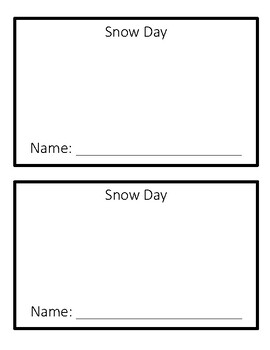 Preview of Snow Day Decodable Reader with No Pictures