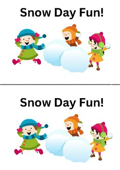 Preview of Snow Day Emergent Reader and Flashcards