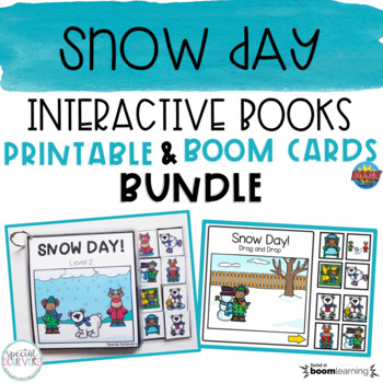 Preview of Snow Day Interactive Books BUNDLE | Printable and BOOM Cards