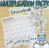 Snow Day Math activity Multiplication Game