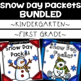 Snow Day Packet Bundled Kindergarten and First Grade