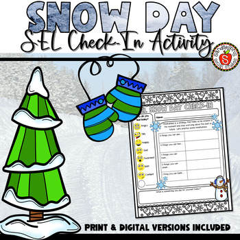 Preview of Snow Day SEL Check In Activity Print & Digital