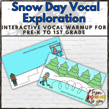 Preview of Snow Day Winter Vocal & Pitch Exploration & Coloring Pages