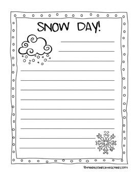 snow writing paper