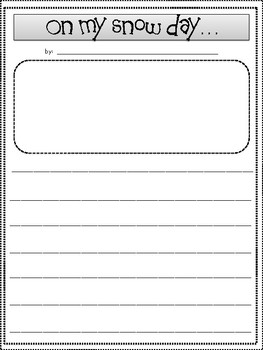 Snow Day Writing Templates by Yay3rdGrade | TPT