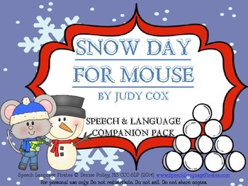 Preview of "Snow Day for Mouse" Speech and Language Companion