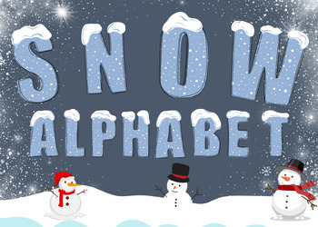 Preview of Snow Effect ABC Clipart for Bulletin Boards - Alphabet Set