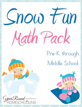 Preview of Snow Fun Math Pack (PreK-Middle School)