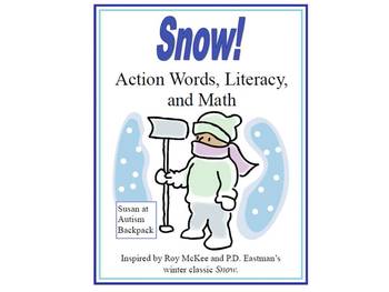 Preview of Autism, Special Ed. Action Words, Literacy, Math!