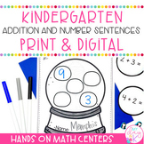 Kindergarten Addition and Number Practice 1-10 | Winter Ma