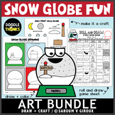 Snow Globe Art BUNDLE | Draw and Craft Activities