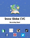 Snow Globe CVC Recording Sheet FREEBIE