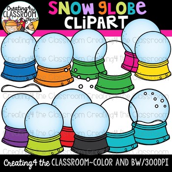 Preview of Snow Globe Clipart {Winter Clipart}