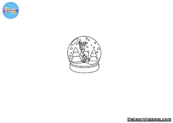 Preview of Snow Globe  Printable Worksheets Coloring Pages