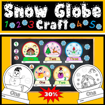 Preview of Snow Globe Craft Bundle | Snow Globe Bulletin Board | Winter Bulletin Board