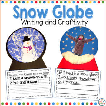 Preview of Winter Snow Globe Craft and Writing Activity
