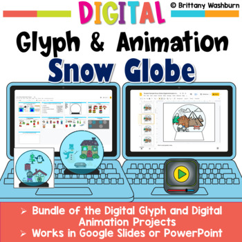 Preview of Snow Globe Digital Glyph and Animation Projects Bundle