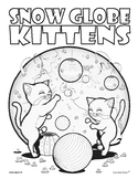 Snow Globe Kittens Coloring Book