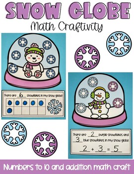 Snow Globe Craft | Winter Math Craft | Numbers to 10 and Addition