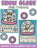 Snow Globe Craft | Winter Math Craft | Numbers to 10 and Addition