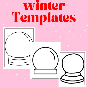 Preview of Snow Globe Template | first day back from winter break | Design a Snow Globe