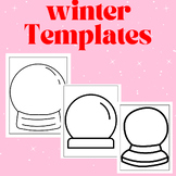 Snow Globe Template | first day back from winter break | D