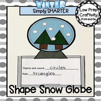 Preview of Snow Globe Themed Cut and Paste Shape Math Craftivity