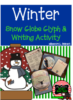 Preview of Snow Globe Winter Glyph and Writing Activity
